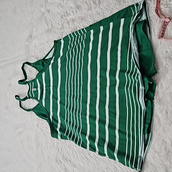 Free People Hot Shot Mini Printed Dress Spring Stripe Kelly Green - Picture 10 of 14